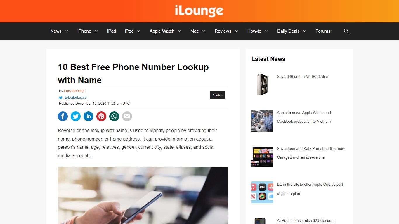 10 Totally Free Reverse Phone Lookup with Name (No Charge) - iLounge
